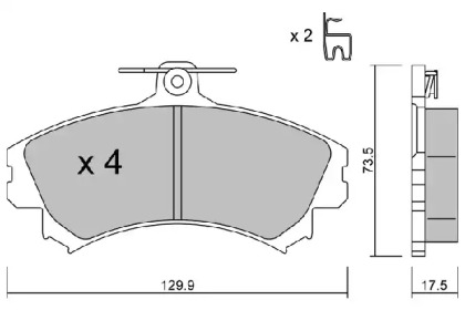 Комплект тормозных колодок (AISIN: BPMI-1003)